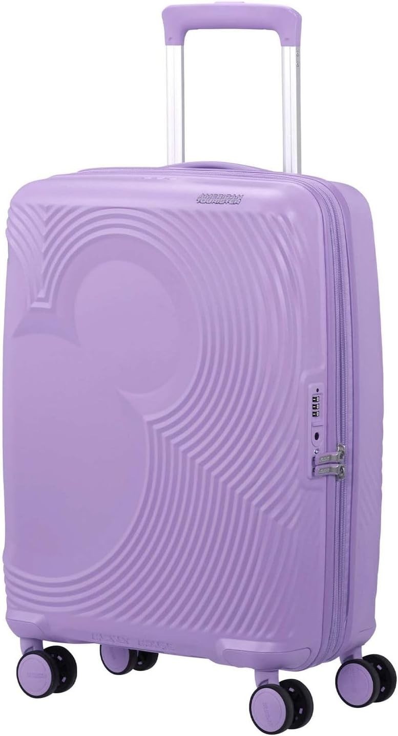Cabin Hard Shell Suitcase Expandable 55cm TSA Lock Spinner Lilac