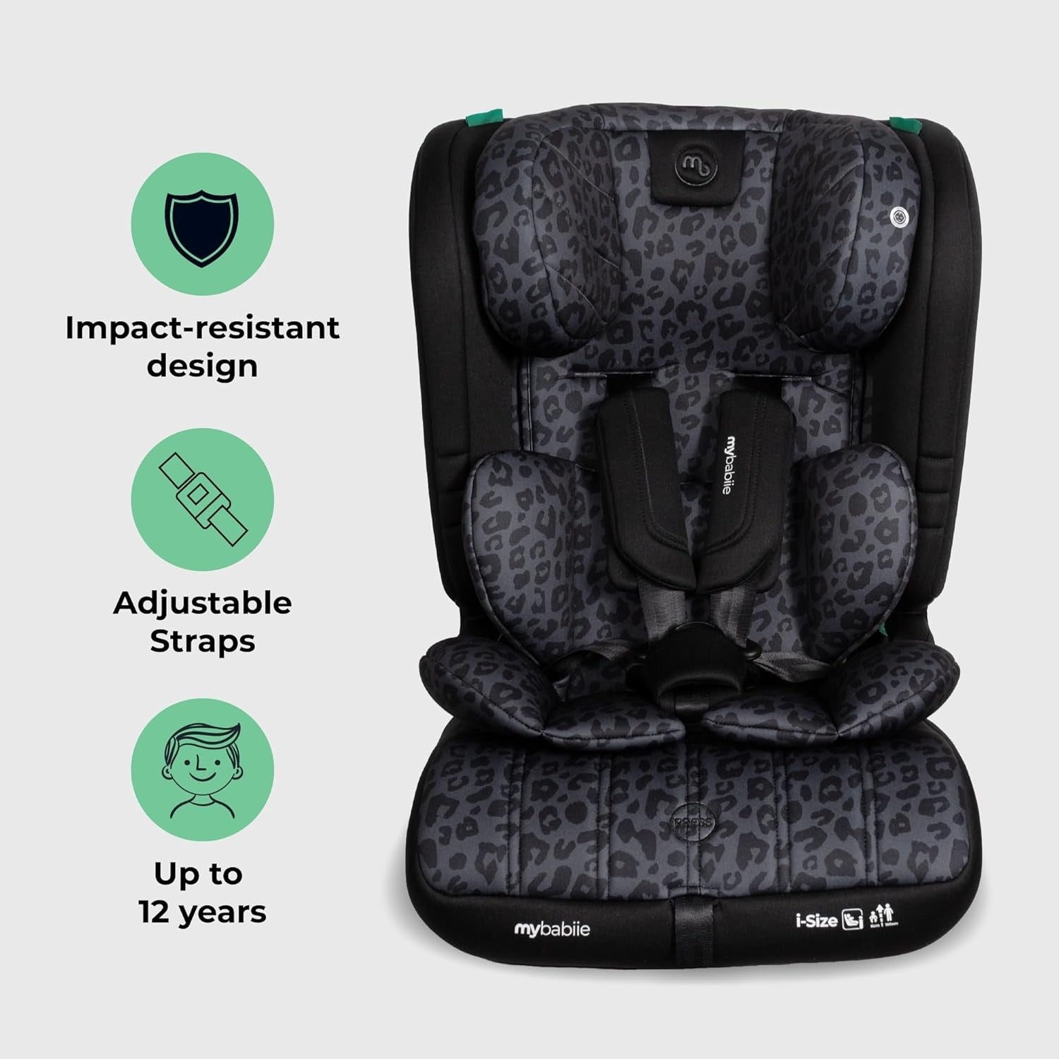 i-Size R129 Toddler to Booster Seat 5-Point Harness 76–150cm
