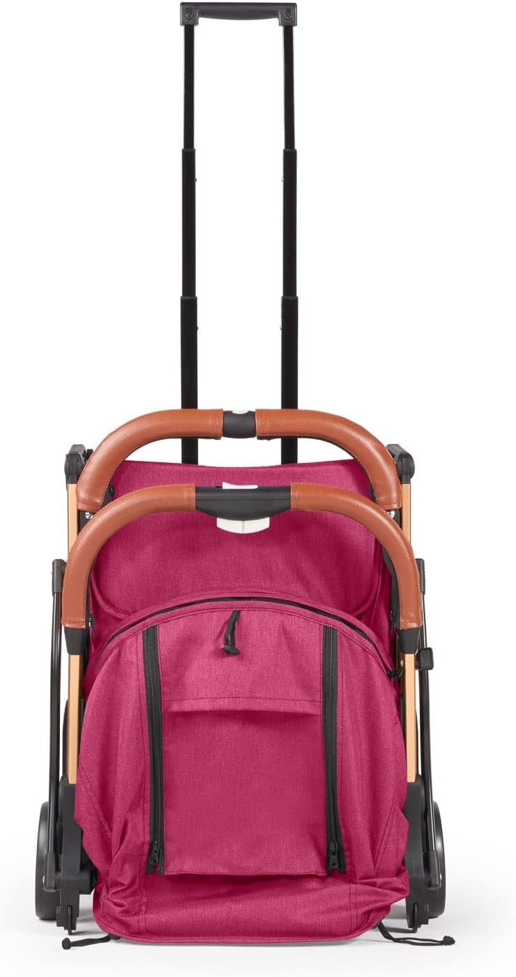 Lightweight Foldable Baby Pushchair One-Hand Travel Buggy Reclining Seat Pink
