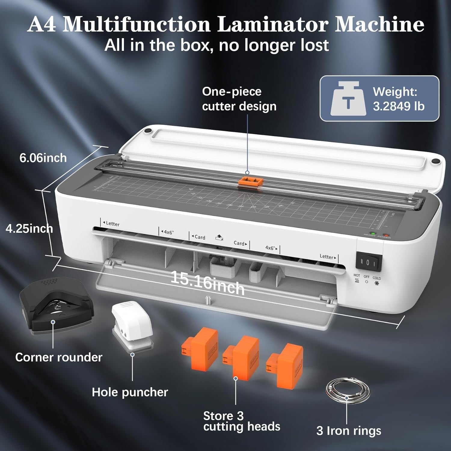 A4 Laminator 11-in-1 All-in-One Kit Hot Cold Fast Anti Jam + 36 Sheets