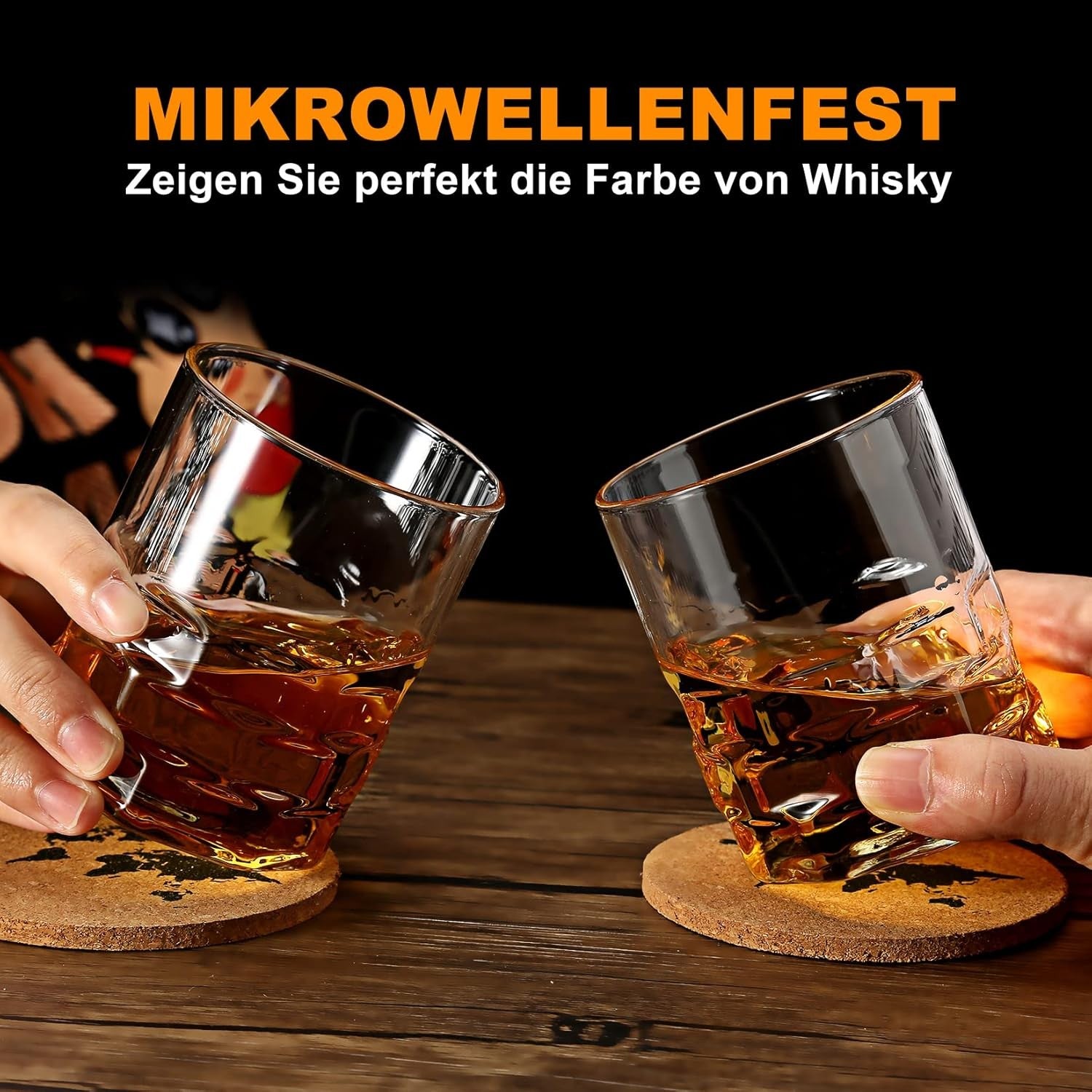 Bomb Whiskey Decanter Set 850ml with Glasses & Wooden Stand | Gift for Men
