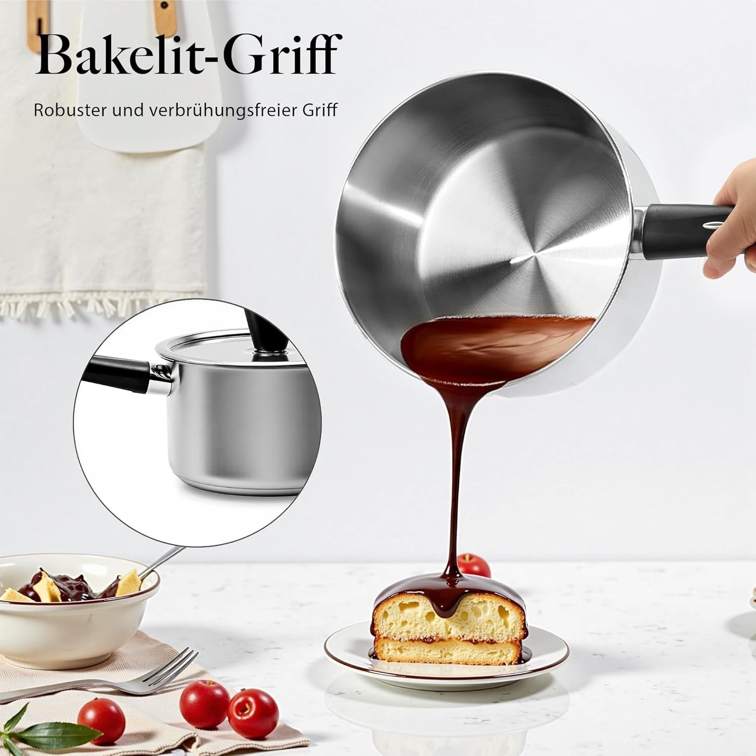 6pcs Stainless Steel Pot and Pans Cookware Set with Lid Induction Ready
