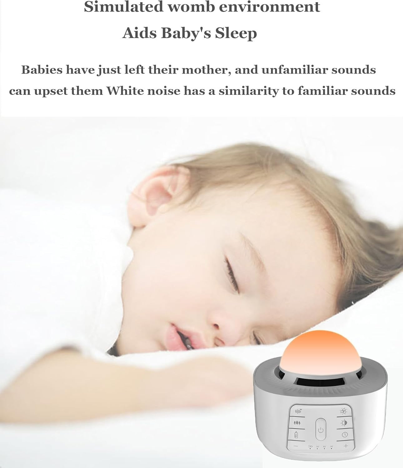 White Noise Machine for Sleep with Night Light & Travel Sound Therapy
