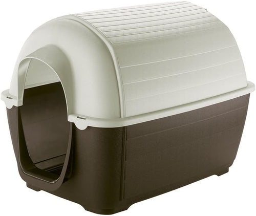 Outdoor Dog House Weatherproof UV-Resistant Resin Kennel 78x50x50cm