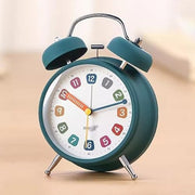 Loud Twin Bell Alarm Clock 4 Inch Silent Non Ticking Heavy Sleepers Bedside