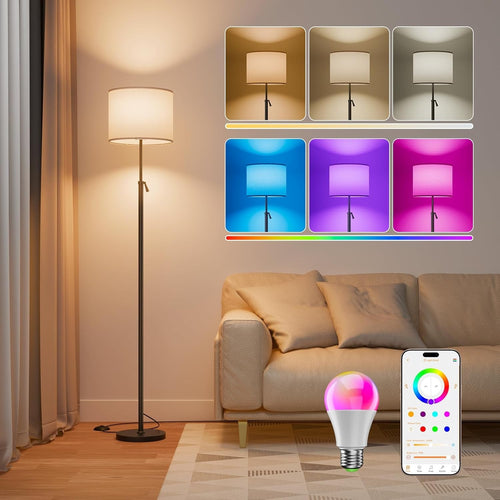 Smart RGB Floor Lamp Alexa App Control Dimmable Colour Changing Standing Lamp