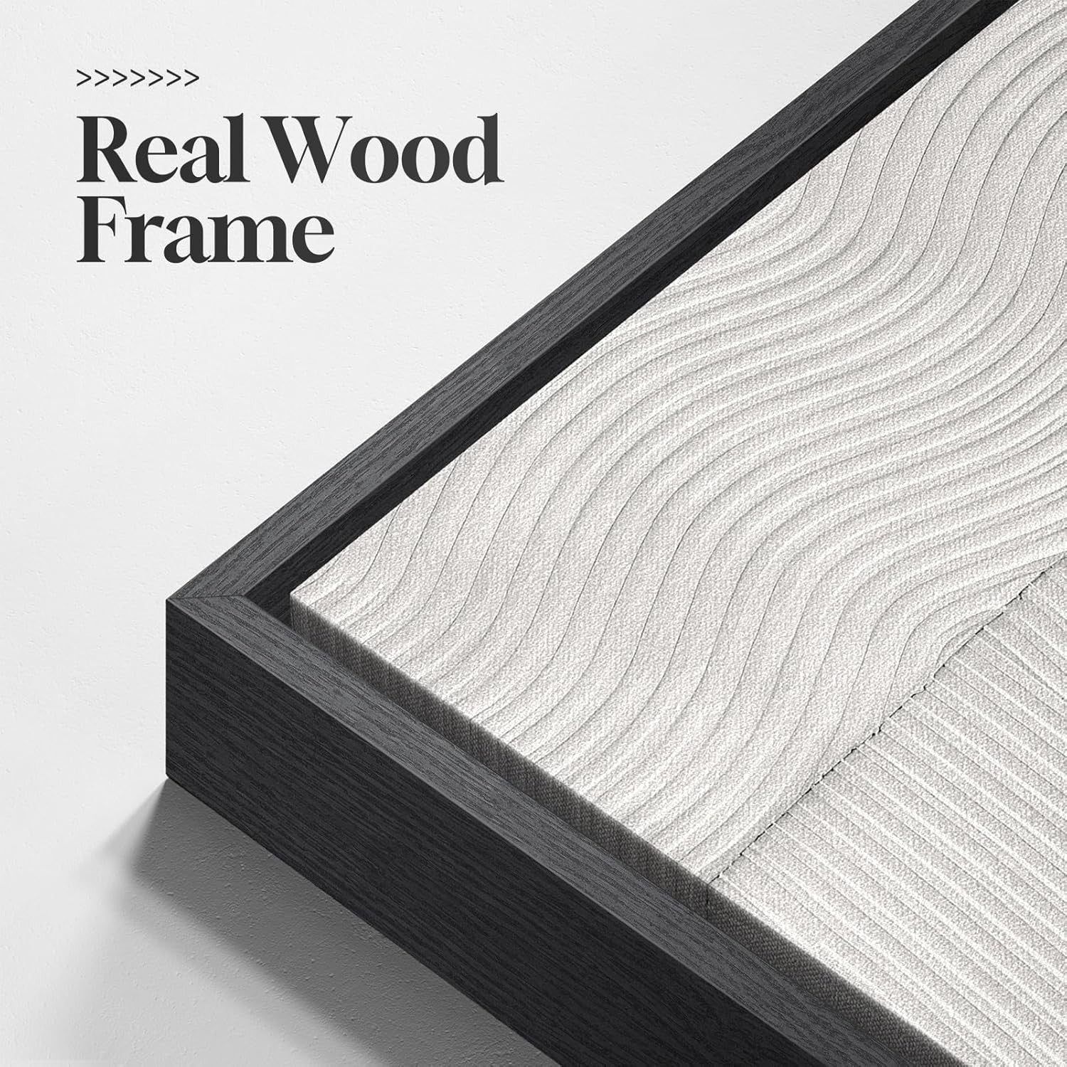 Large Black White Abstract Wall Art 3 Piece Framed Canvas Set