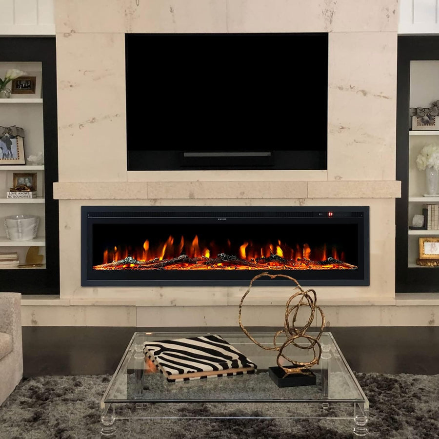 102cm Electric Fireplace Wall Mount/Recessed/Free Standing with Remote