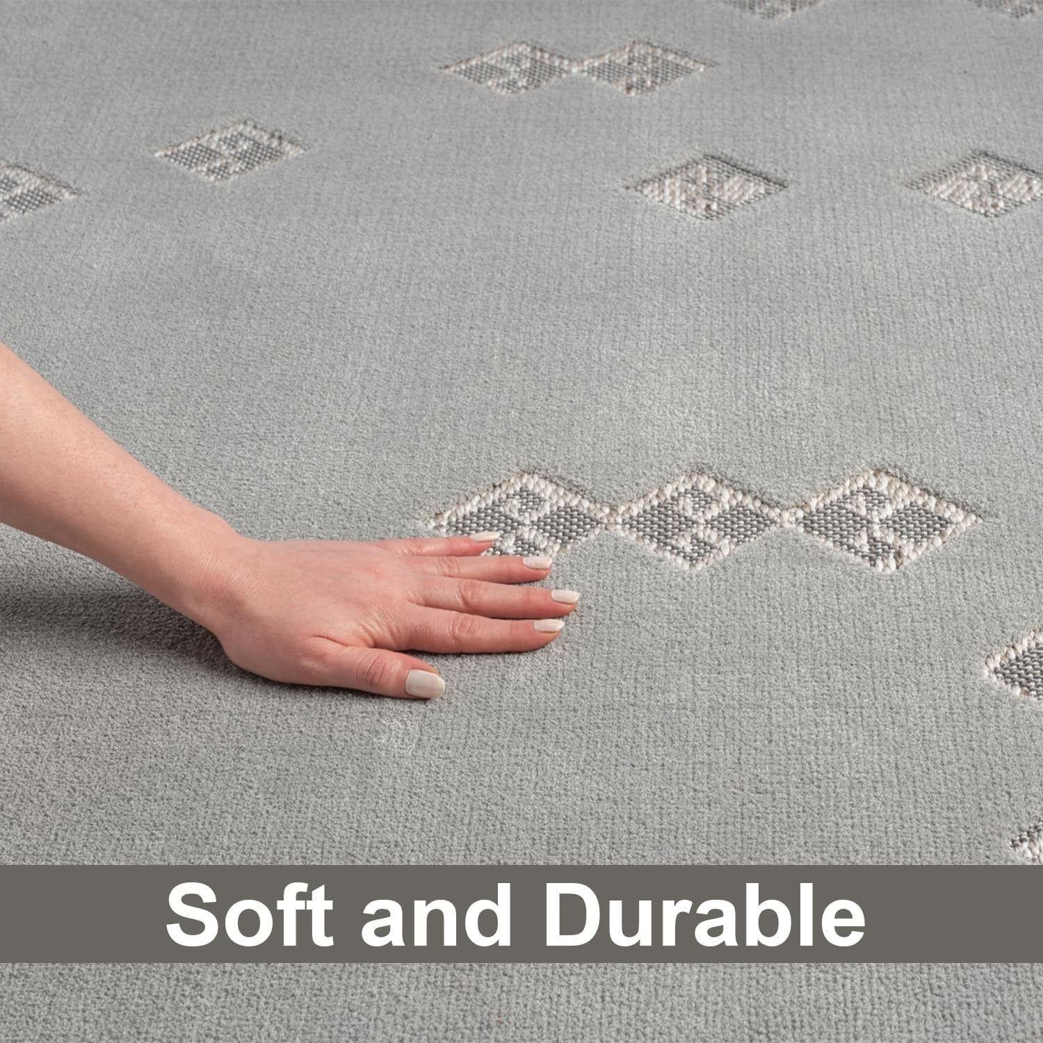 Washable Geometric Area Rug 120x170cm Anti Slip Soft Low Pile Living Room