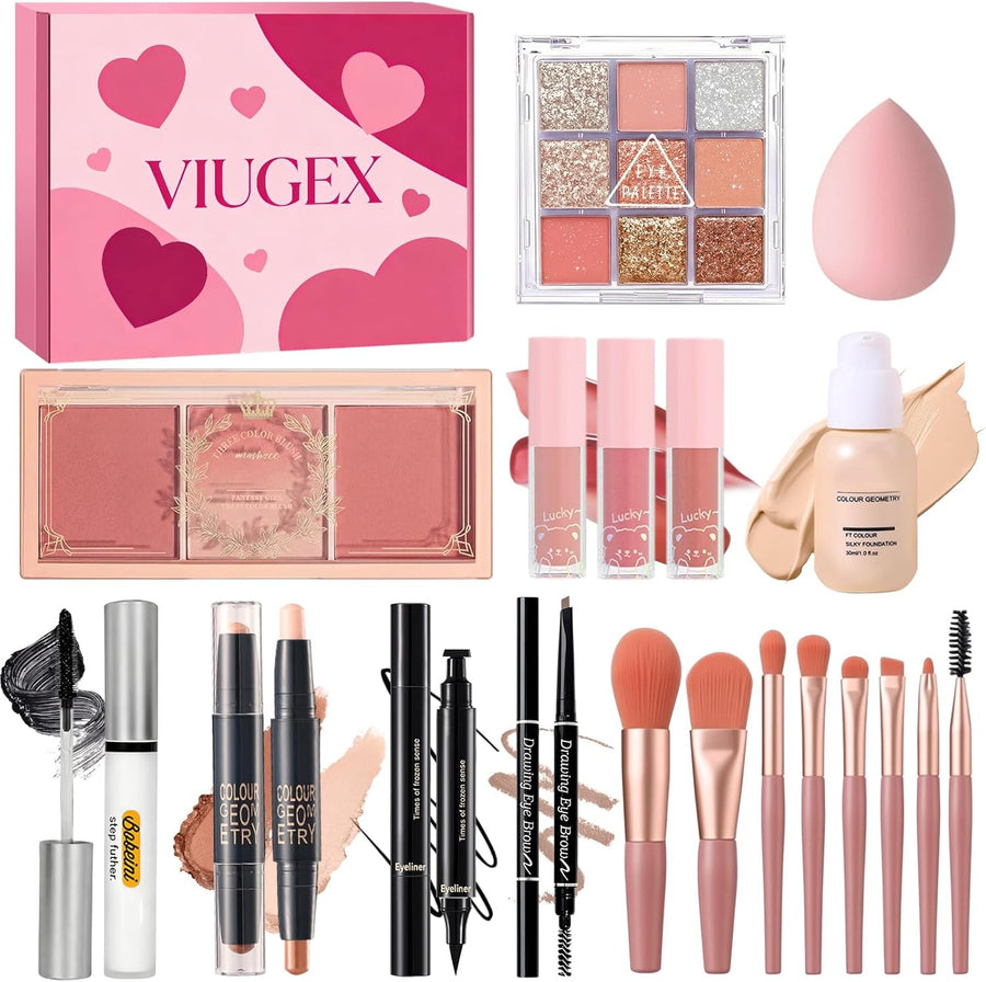 All in One Makeup Kit for Women Full Face Travel Set