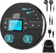 Portable CD Player Bluetooth FM Transmitter Rechargeable