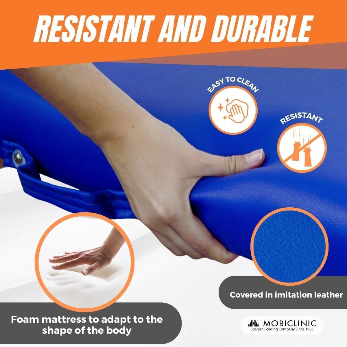 Portable Wooden Massage Table Foldable Adjustable Physiotherapy Bed Blue