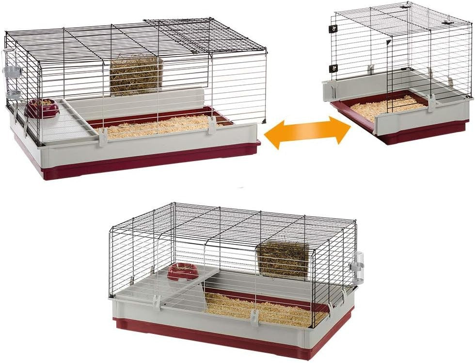 Extra Large Rabbit Cage Indoor Wire Hutch w Extension Tray Accessories