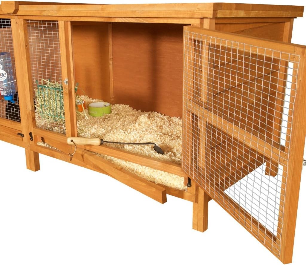 XL Outdoor Rabbit Hutch Wooden Pet House Large Single Tier Secure Cage