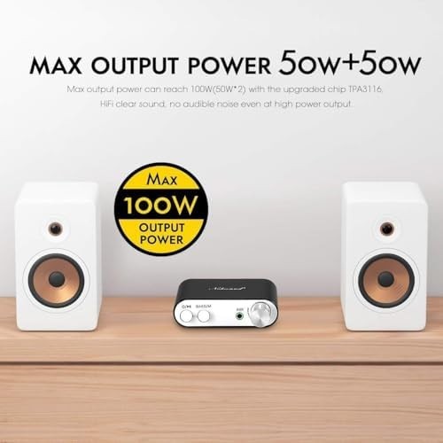 Bluetooth 5.0 2 Channel Mini HiFi Amplifier NS-10G 50Wx2 USB AUX