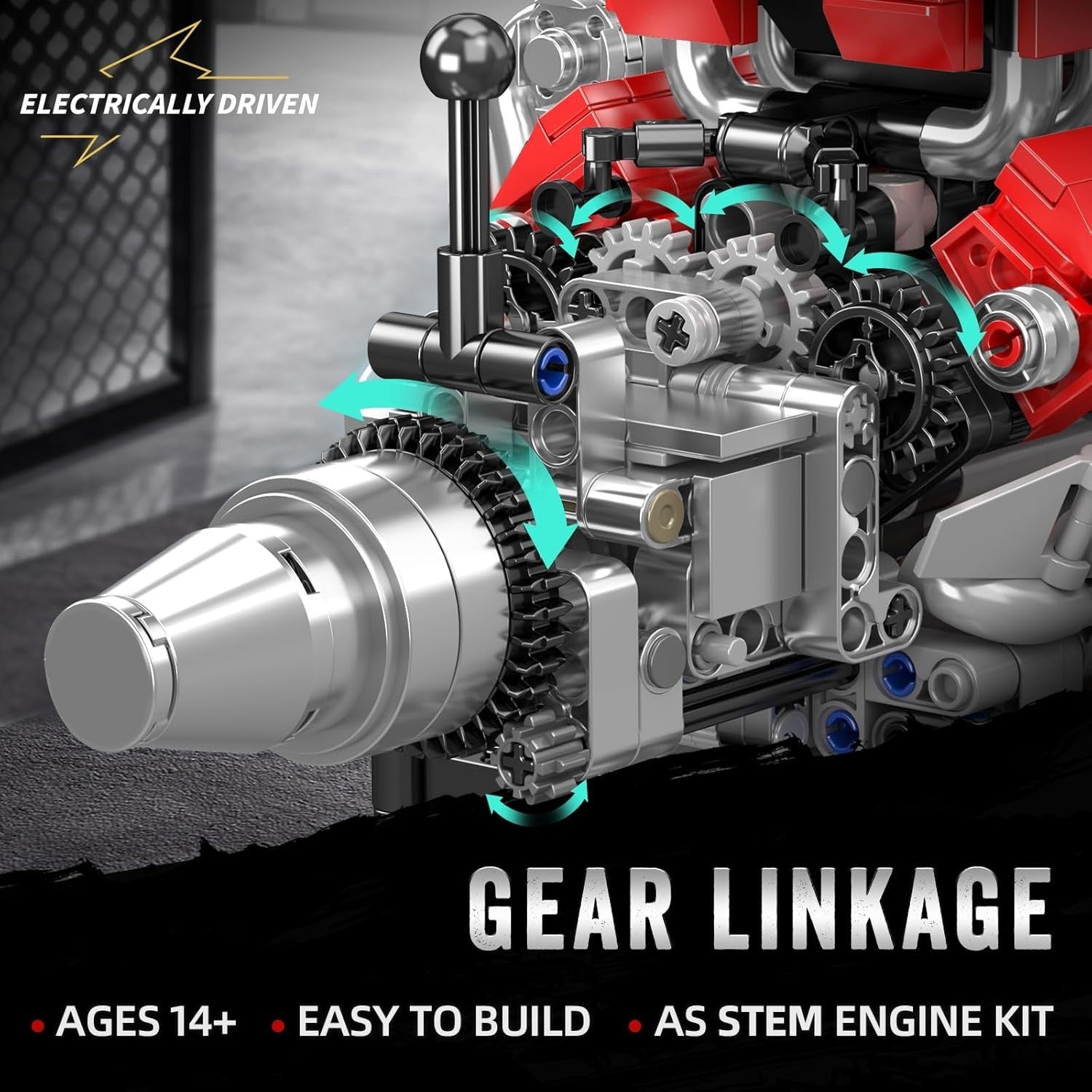 V8 Engine Model Kit for Kids Adults | 750pcs Build & Run Motor Toy