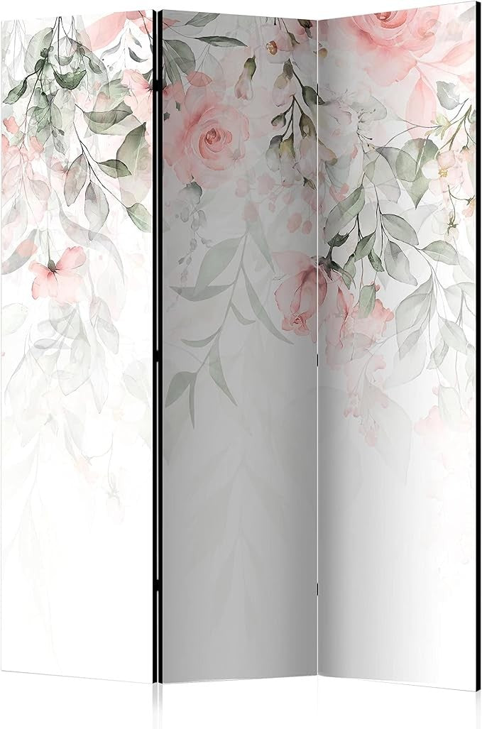 Rose Leaf Acoustic Room Divider 135x172cm Double Sided Folding Screen