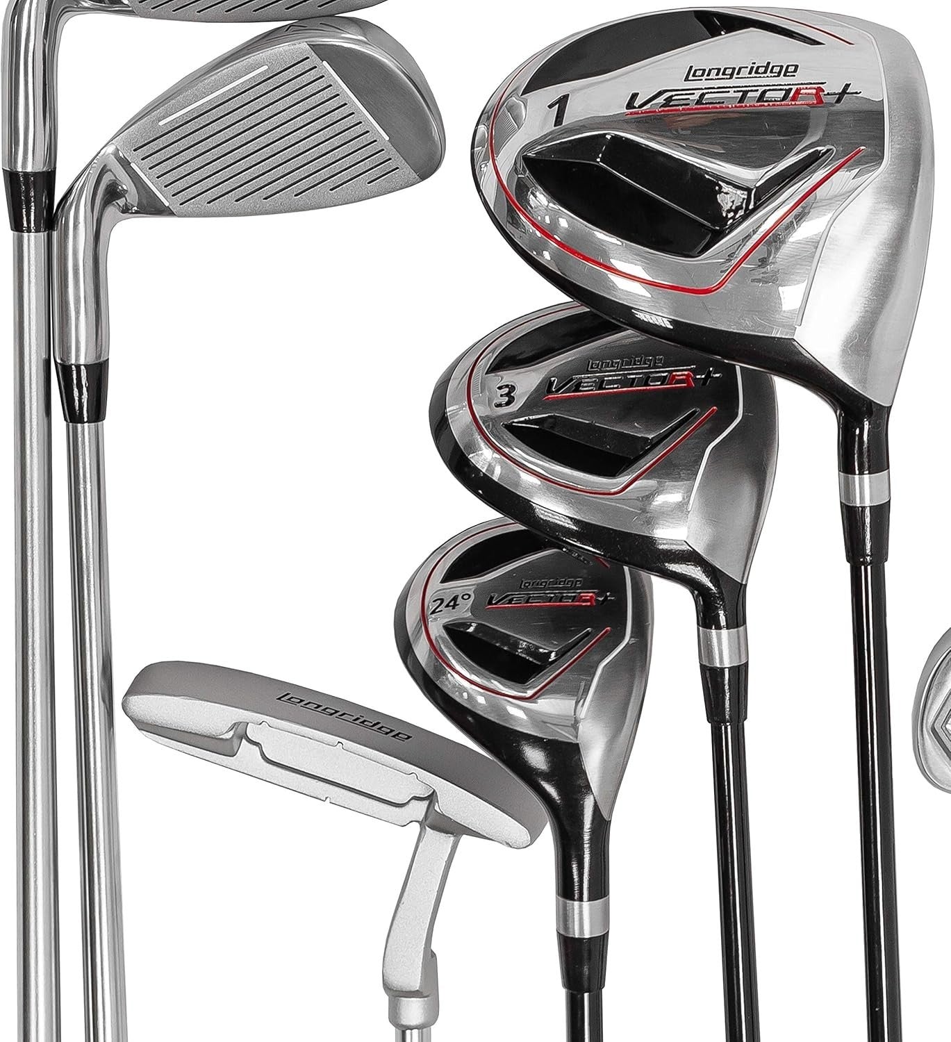 Mens Complete Golf Club Set Right Hand Regular Flex Driver Woods Irons