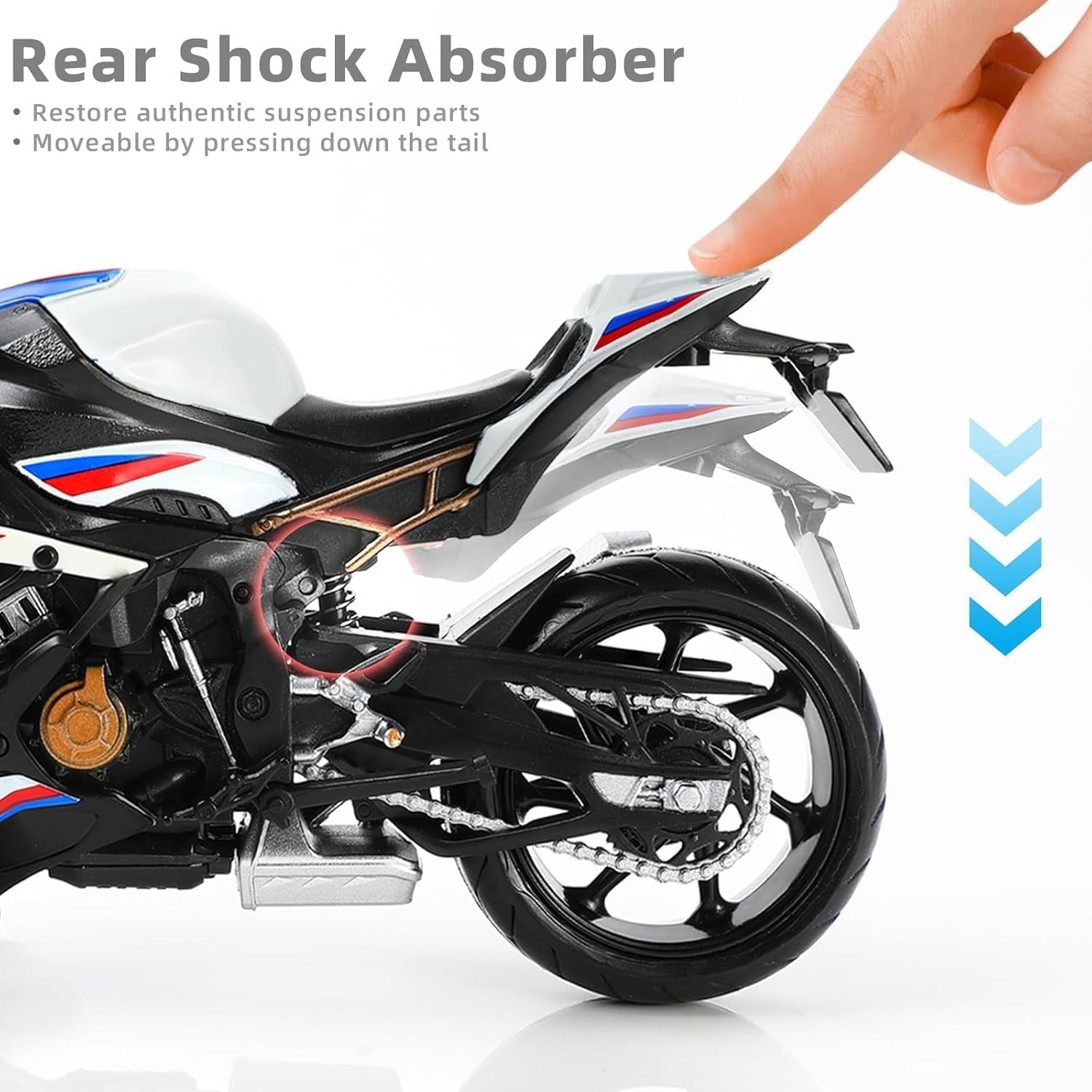 1:12 Scale Diecast Motorcycle Model – No Assembly, Realistic & Collectible