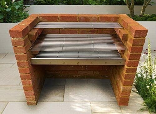 Large Outdoor Brick BBQ Kit with 6mm Stainless Steel Grill | Heavy Duty