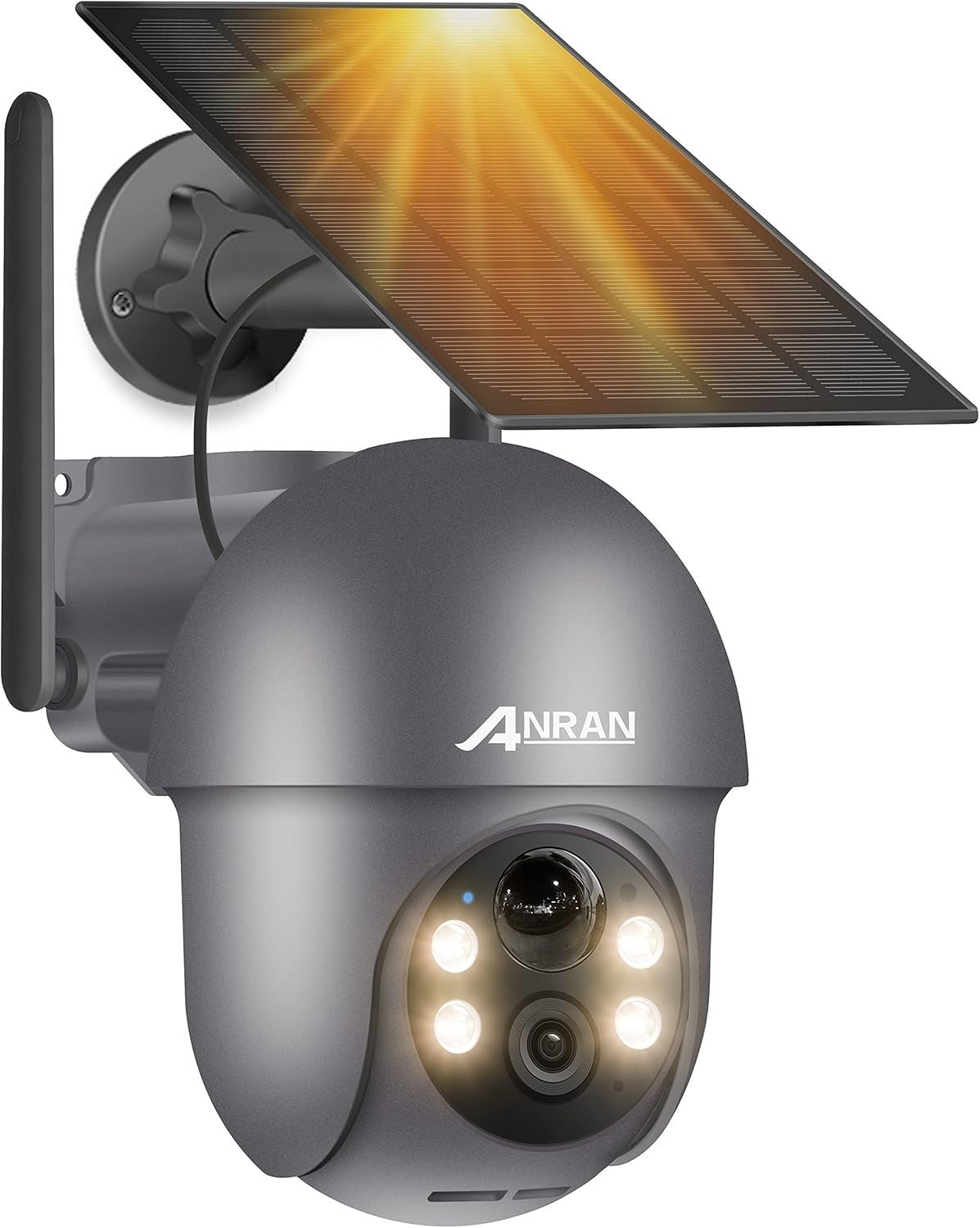 5MP Solar Security Camera Outdoor 360° PTZ WiFi Color Night Vision