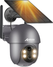 5MP Solar Security Camera Outdoor 360° PTZ WiFi Color Night Vision