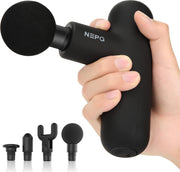 Mini Massage Gun Deep Tissue Percussion Handheld 4 Heads 4 Speeds Portable