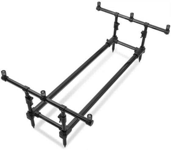 Adjustable 3 Rod Carp Fishing Pod Stand Aluminium Black w/Bag