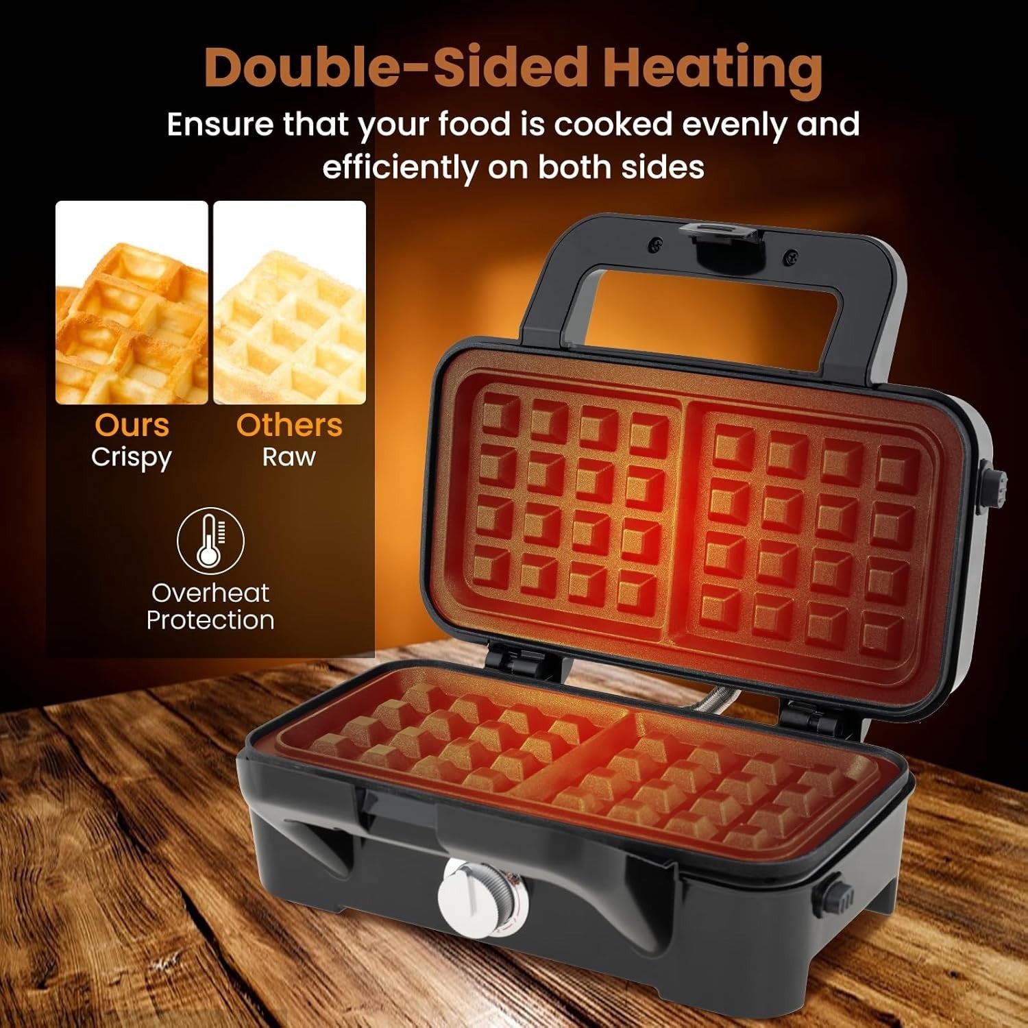3-in-1 Sandwich Toaster 31x29x28cm Plates Waffle Panini Grill