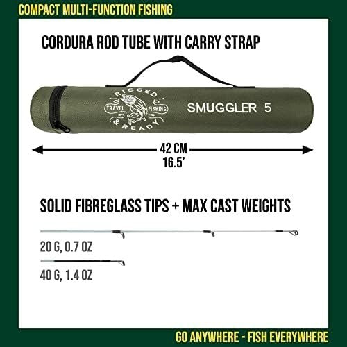 Smuggler 5 Travel Fishing Rod – Super Compact, Spin & Fresh/Saltwater
