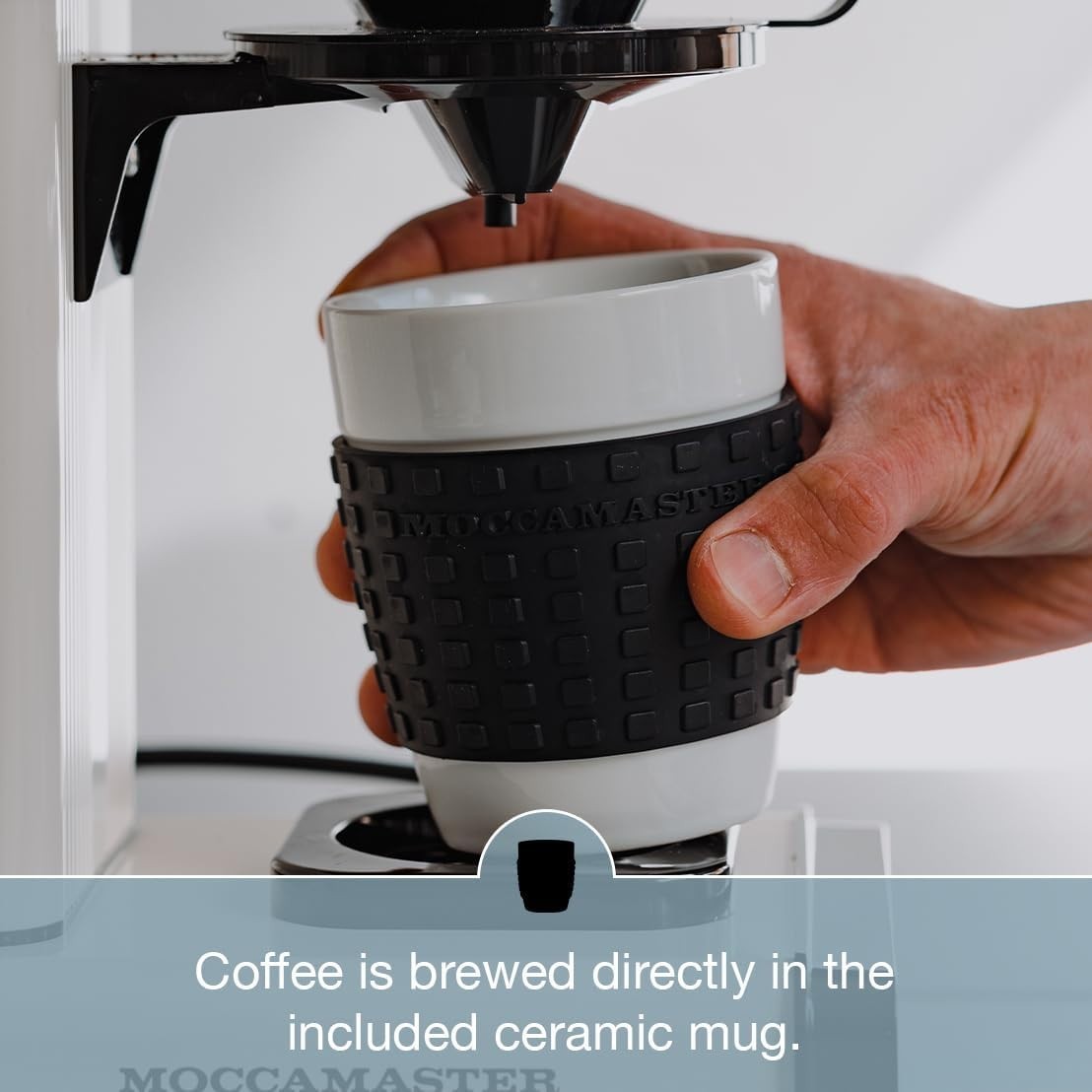 Premium Single-Cup Filter Coffee Maker 1090W | Fast Brew | Compact Aluminum