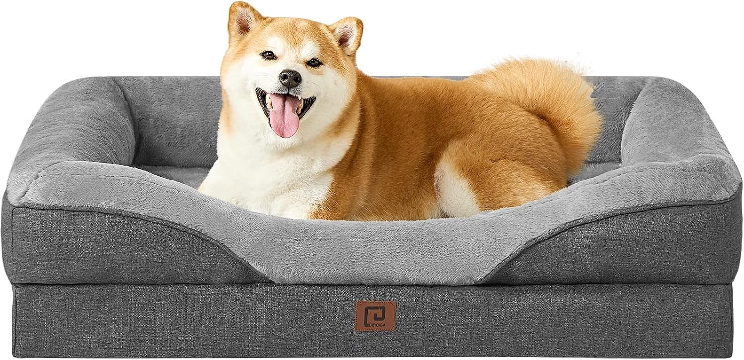 Large Orthopedic Memory Foam Dog Bed Waterproof Sofa 91x68x17cm