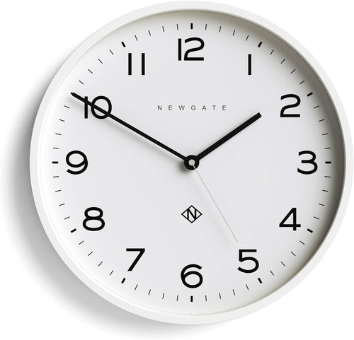 Silent Modern Wall Clock White 37cm Minimalist Decor Kitchen Home