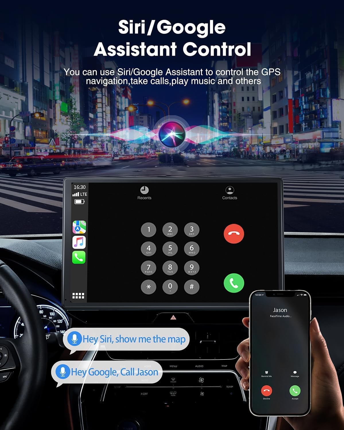 9 Inch Wireless Car Stereo Apple CarPlay Android Auto Touch GPS