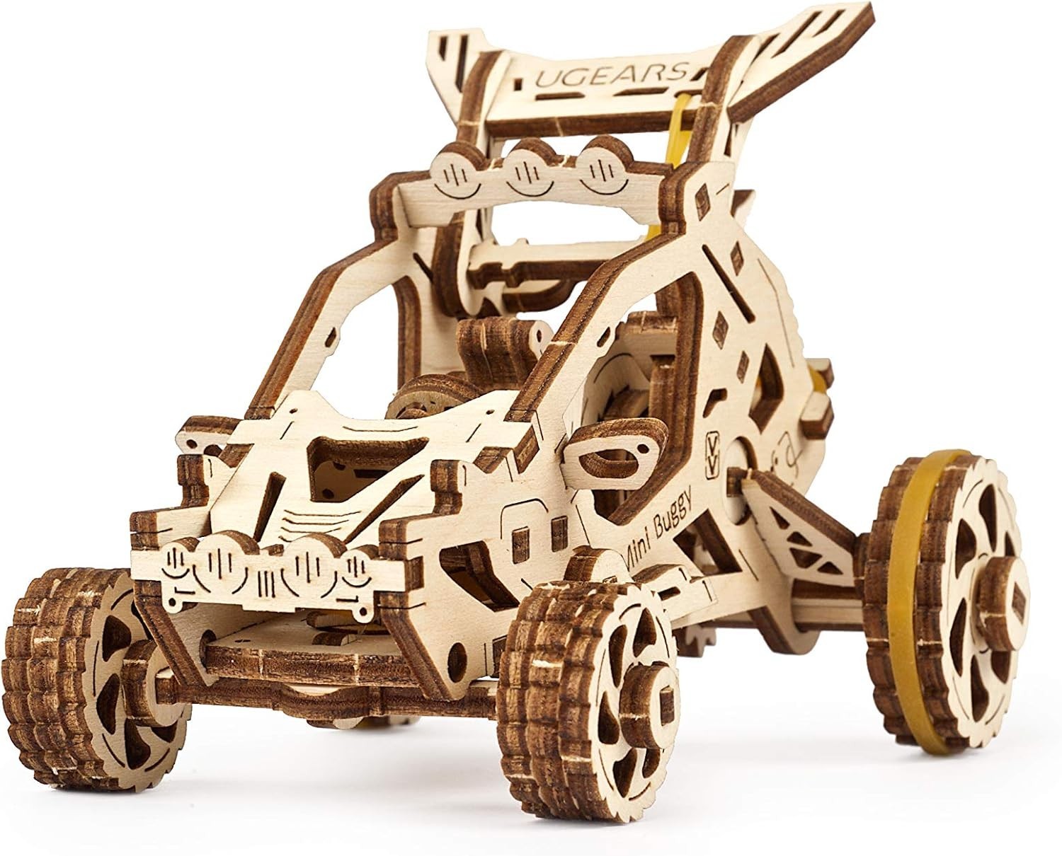 3D Wooden Car Puzzle Kit – DIY Off-Road Racing Buggy with Motor Action