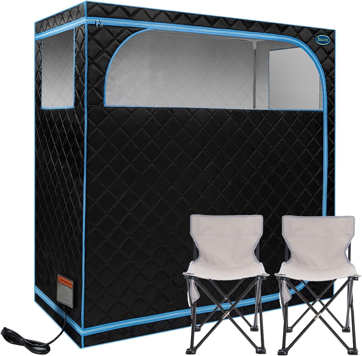Portable Infrared Sauna Tent 1-2 Person 1350W FAR Infrared Home Spa Foot Pads