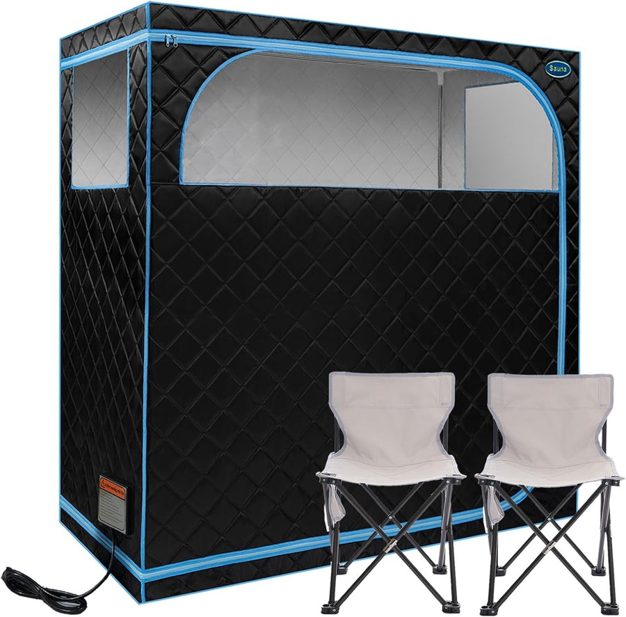 Portable Infrared Sauna Tent 1-2 Person 1350W FAR Infrared Home Spa Foot Pads