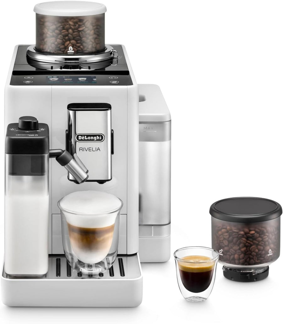 Compact Bean-to-Cup Coffee Machine | 16 Recipes | Milk Frother | Touch Display