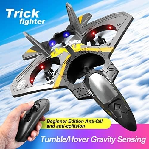 RC Airplane Drone Toy 6CH 2.4GHz Stunt Roll Gravity Sensing 2-Battery