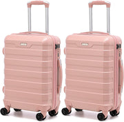 2x Cabin 20'' Hard Shell Suitcases Lightweight PC Spinner Wheels TSA