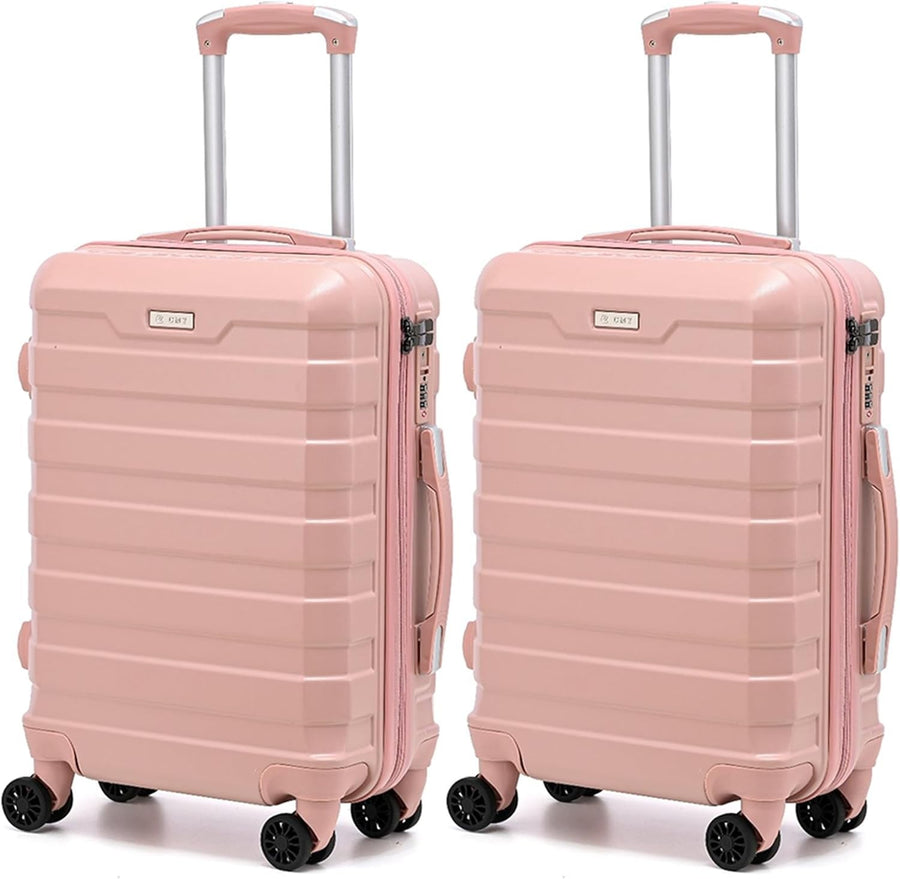 2x Cabin 20'' Hard Shell Suitcases Lightweight PC Spinner Wheels TSA