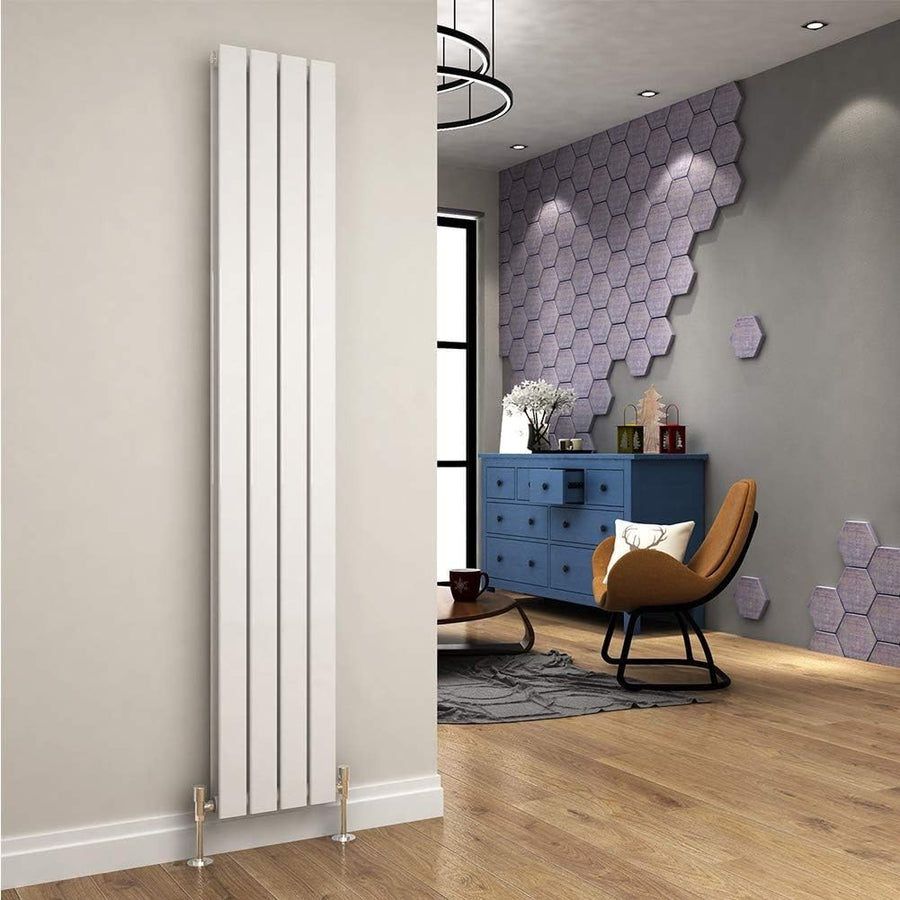Designer Vertical Radiator White 1800x300mm Double Panel Central Heating