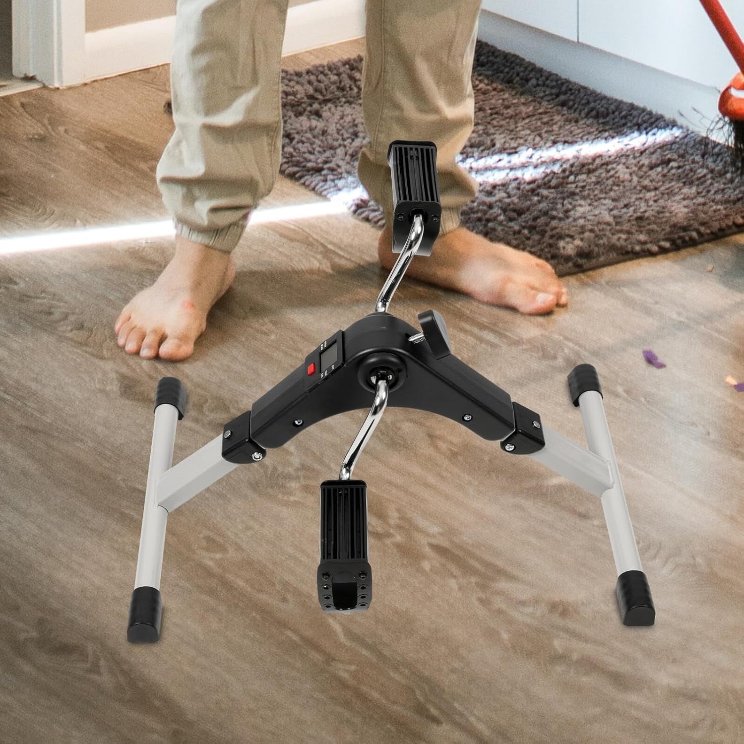 Compact Pedal Trainer for Elderly Rehab Quiet Arm Leg Fitness