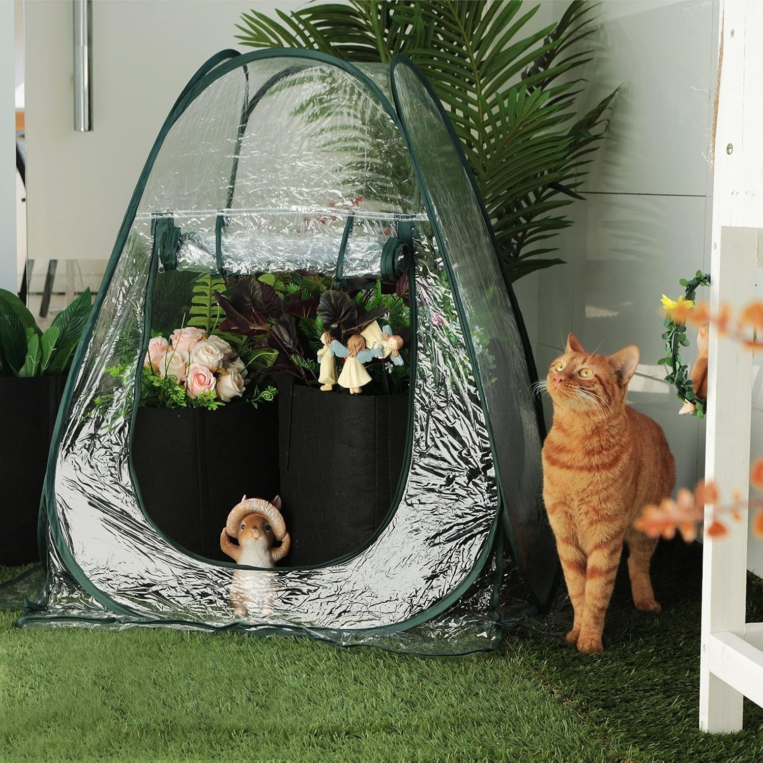 Portable Pop-Up Mini Greenhouse Waterproof UV Protected Plant Shelter
