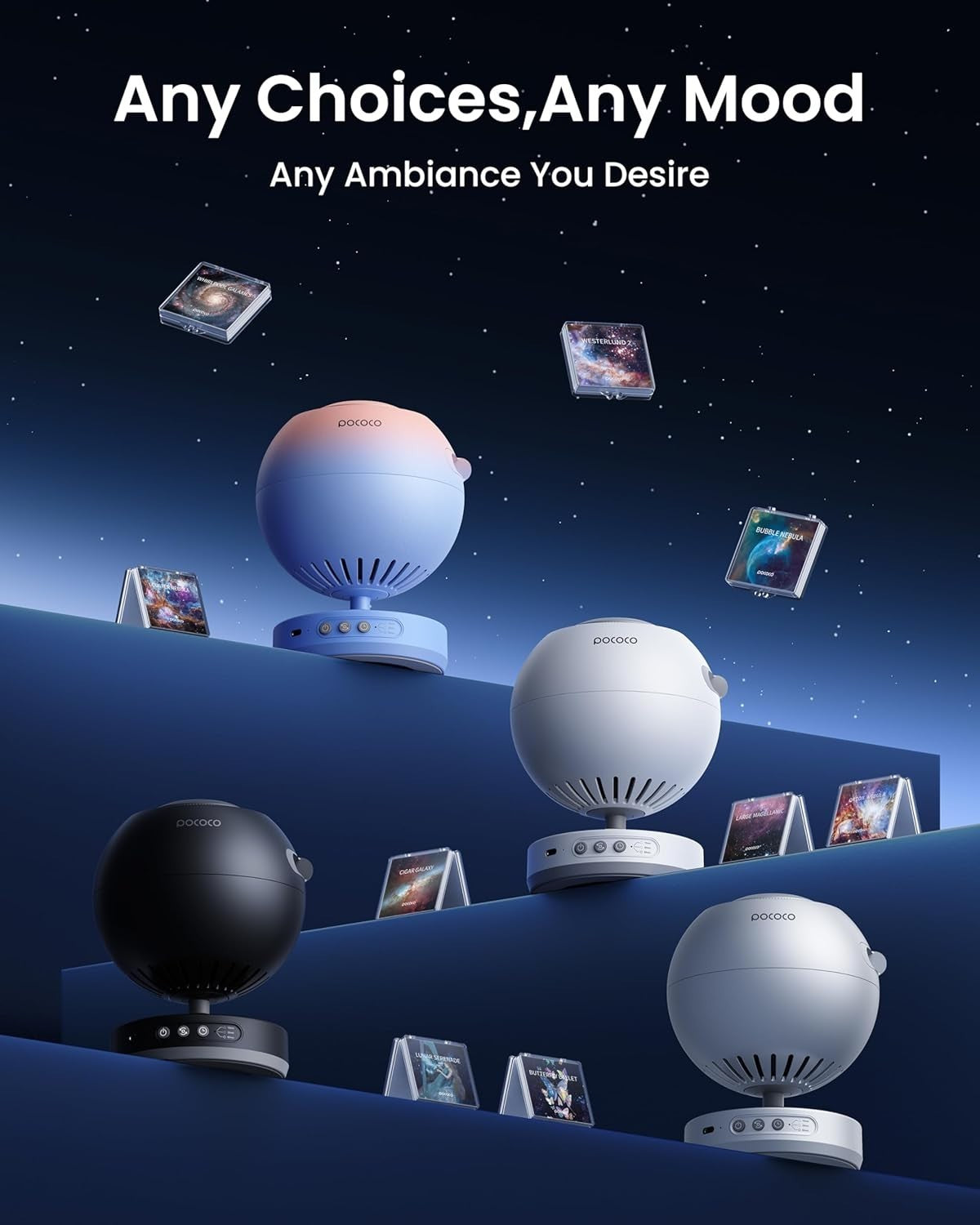 Galaxy Star Projector Night Light Planetarium LED Kids Bedroom Gift