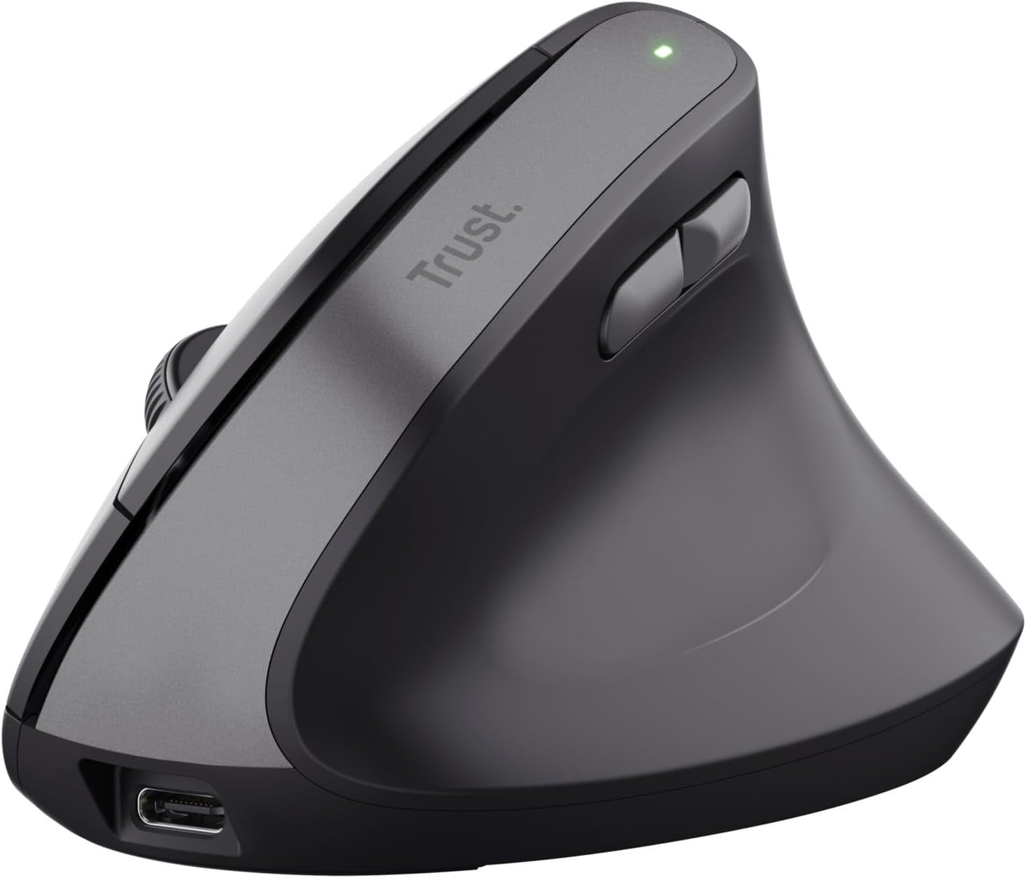 Rechargeable Vertical Ergonomic Mouse 2400 DPI 6 Button USB Black