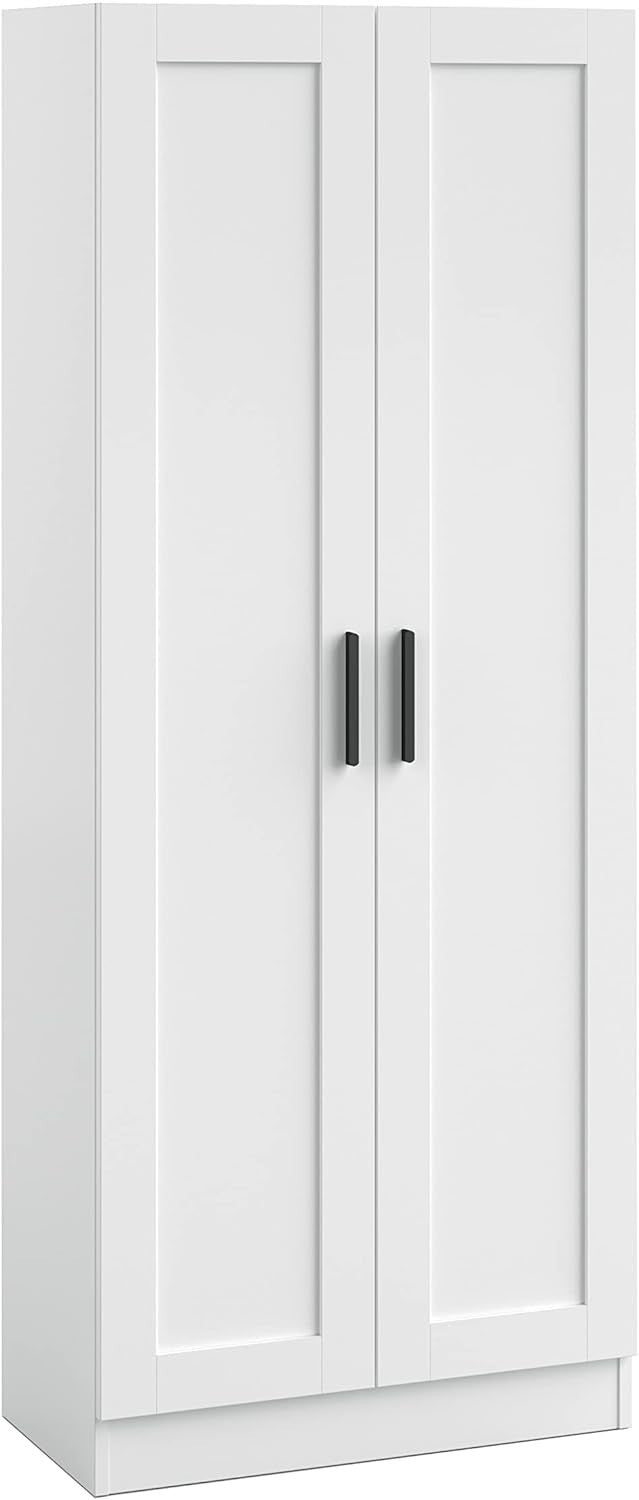 Freestanding Tall Kitchen Storage Cabinet Pantry Cupboard 2 Doors & Drawers