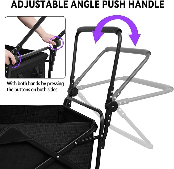 All Terrain Dog Stroller for Large Dogs Heavy Duty Folding Pet Pushchair