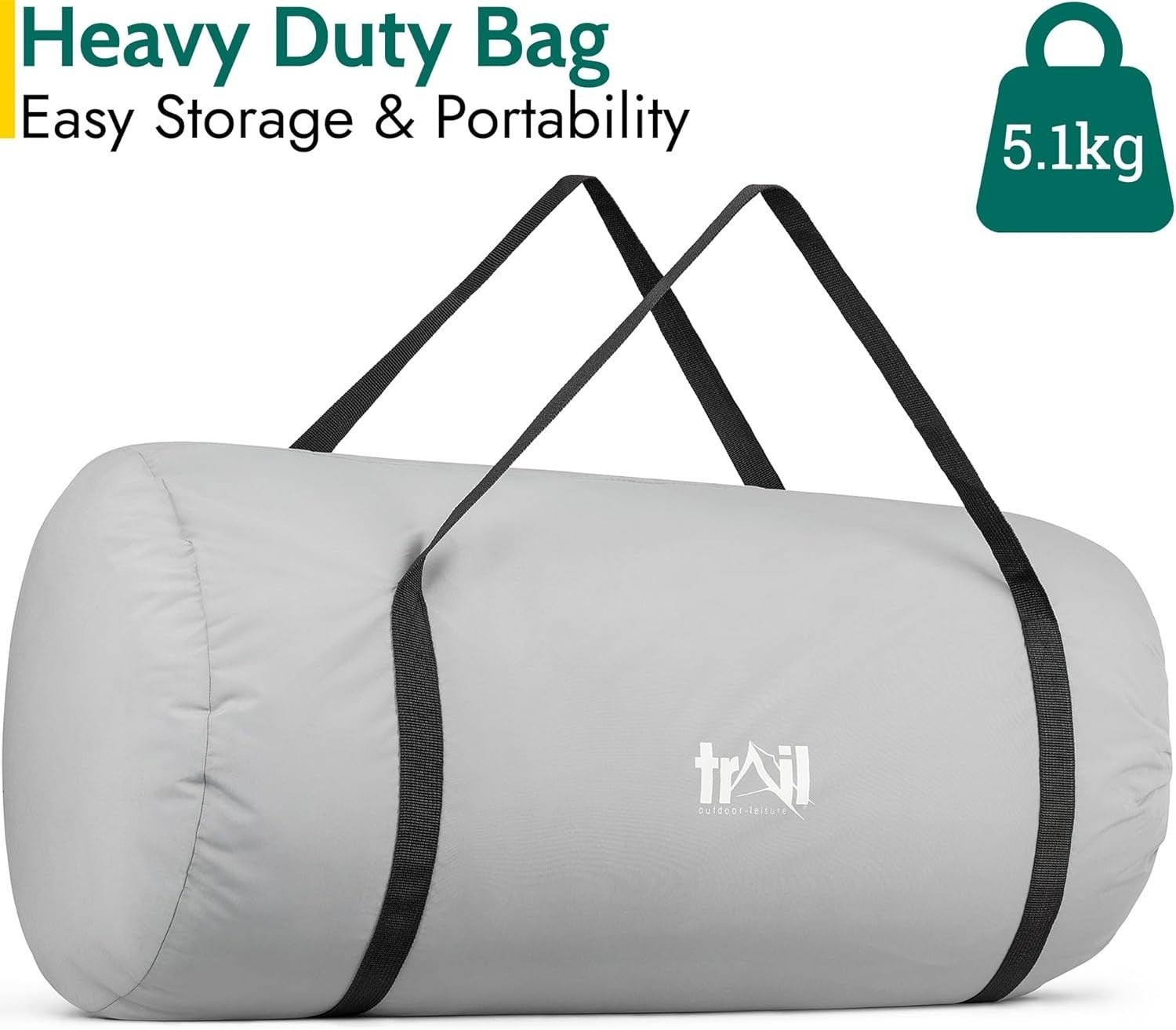 Double Self-Inflating Camping Mat Air Mattress Memory Foam Luxury 200x132cm