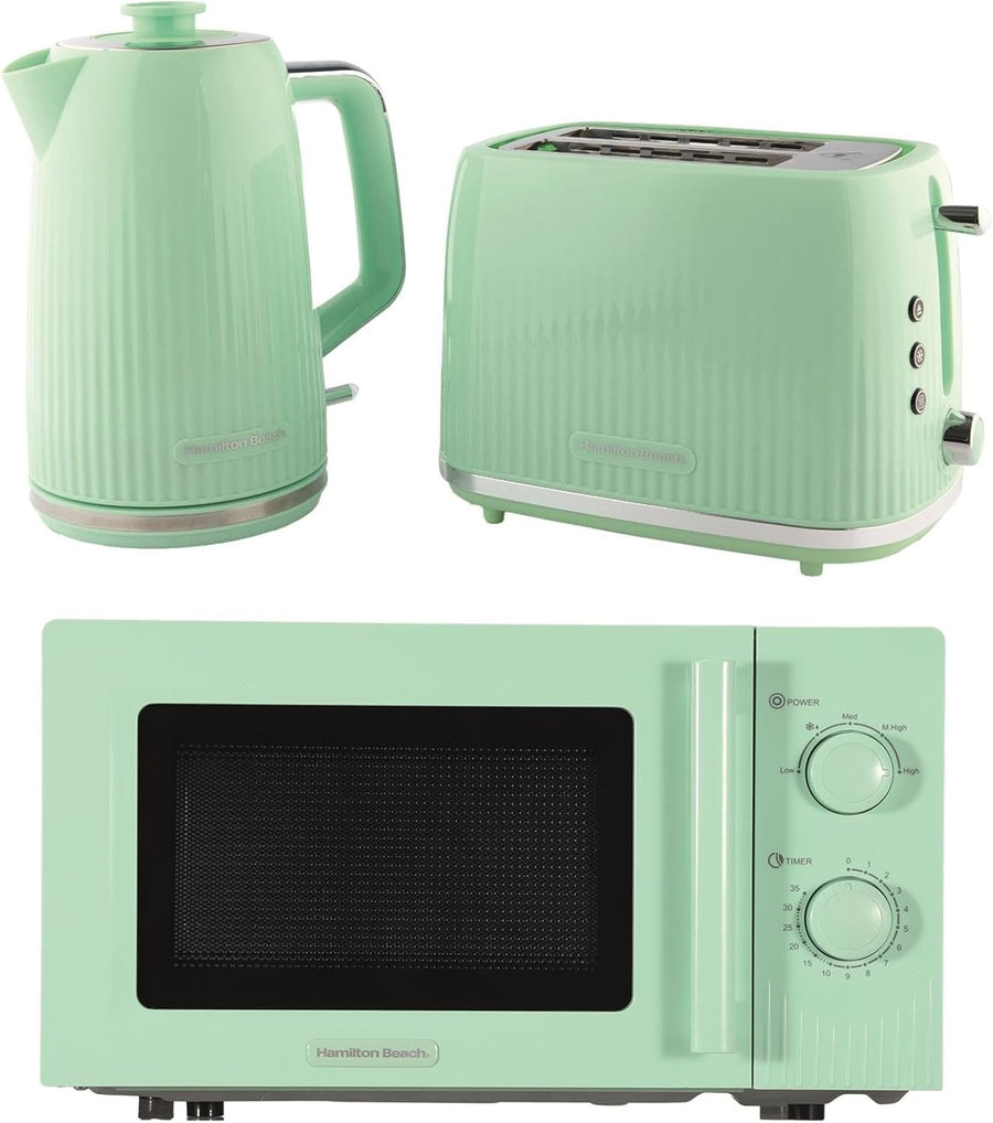 20L Microwave Kettle & 2 Slice Toaster Set Mint 800W